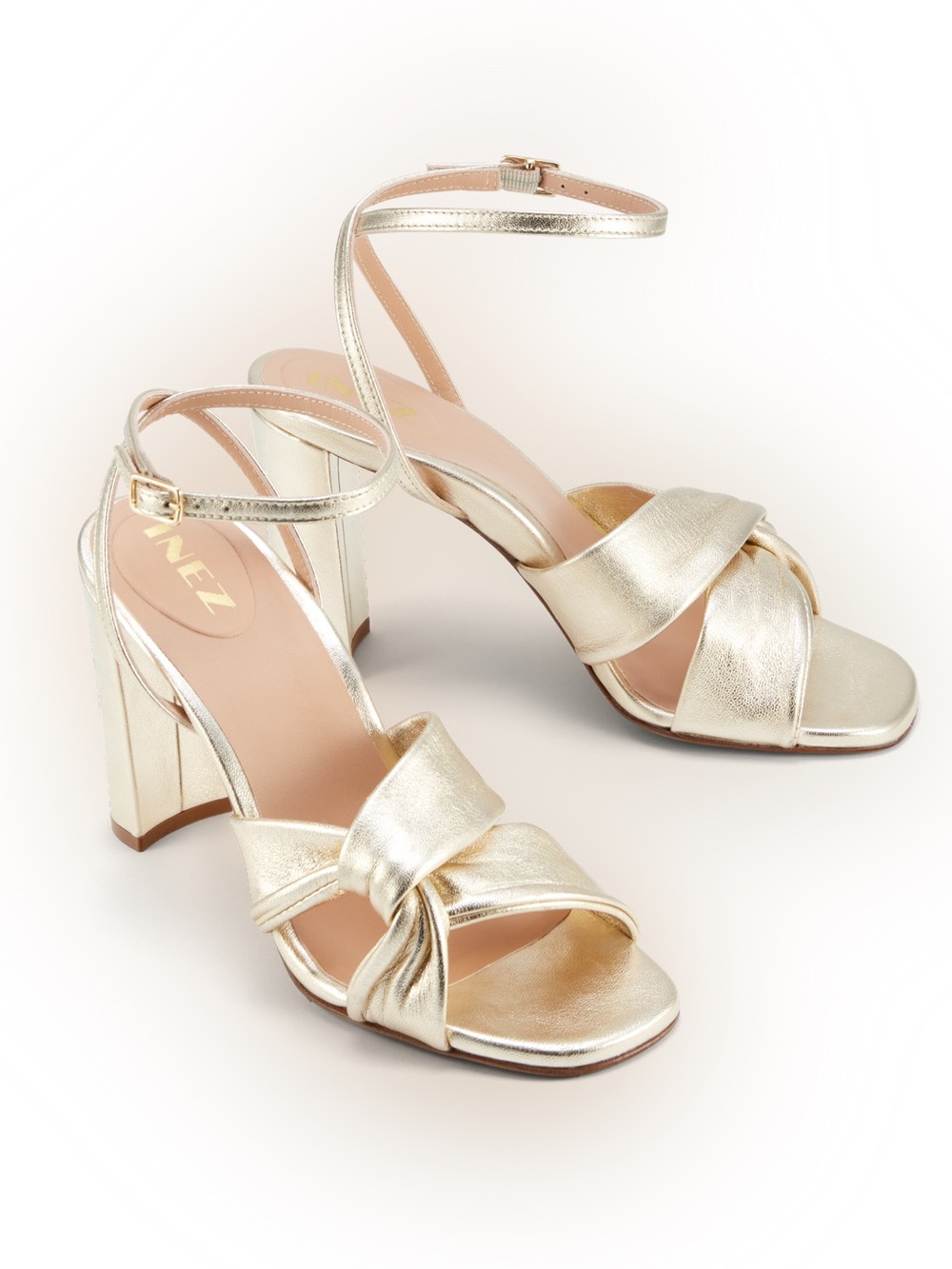 Inez Isabel Heels in Soft Gold size 9.5 M
